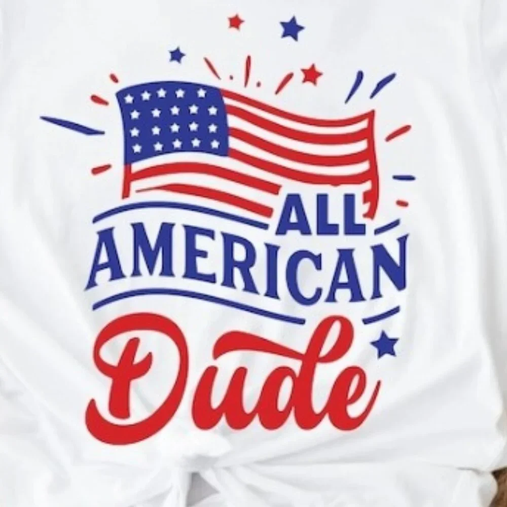 All American Dude shirt, 4th of July t-shirt - Picture 2 of 3